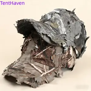 2026 Baseball Hat American Field Training Leaf Bionic Camouflage Duck Tongue Hat Jungle Camouflage Curved Eaves Soft Top Sunshade Hat