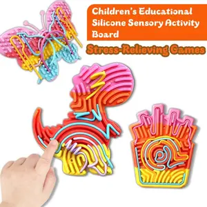 Fidget Toys: Children's Educational Soft Squishy Silicone Sensory Play Patterns for Stress Relief, Leisure, and Development of Logical Thinking & Hands-on Skills, Stress Relief Fidgeting, Stress Relief Squeeze