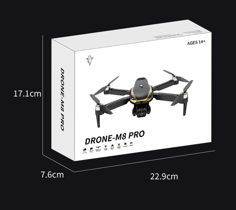 2026 M8 Pro Drone – 4K EIS Camera, GPS & 5G WiFi FPV, Brushless Motor, Optical Flow Hover, Smart Obstacle Avoidance, Auto Return, 360° Stunt Roll, Dual Batteries Included