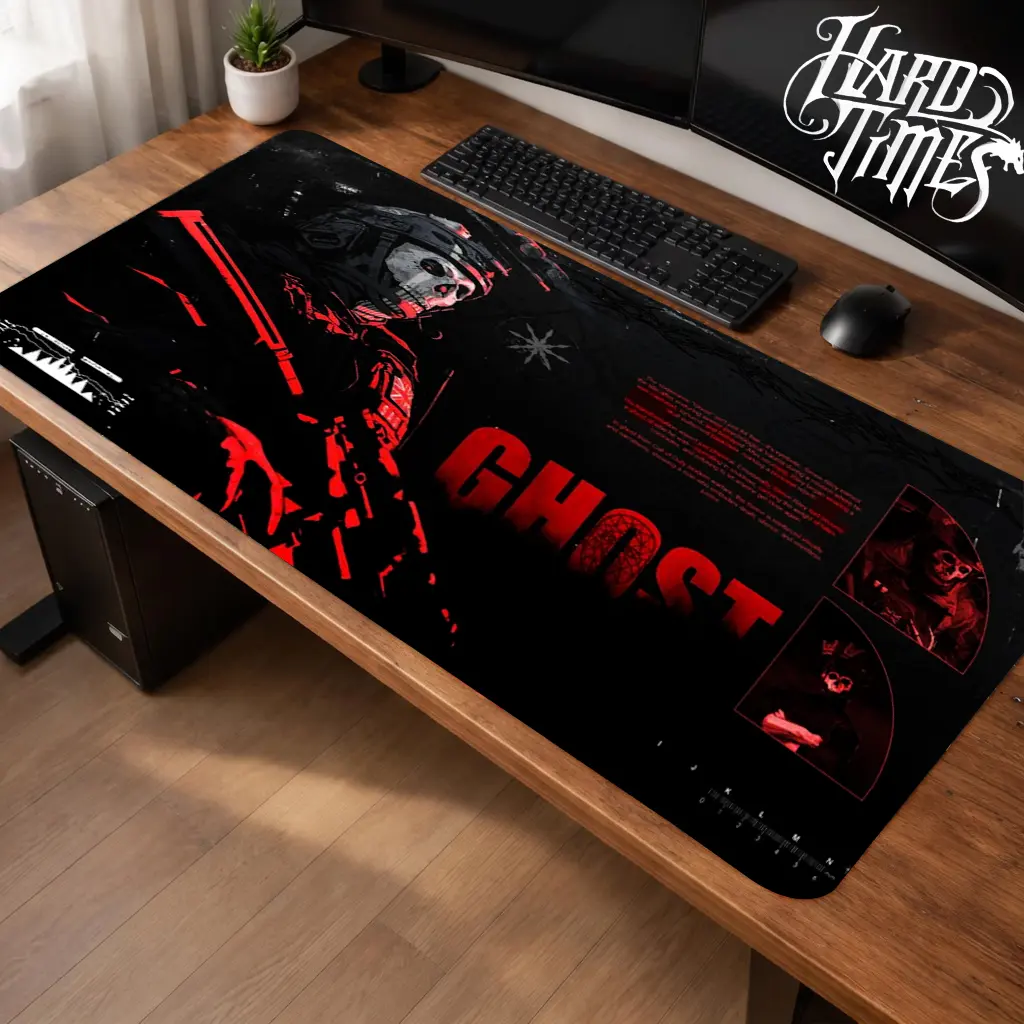 Ghost Call Of duty Gaming Mouse Pad Personal, Custome, Anime Desk Mat Extended Keyboard Pad Waterproof Non Slip Rubber Base Large Mousepad for PC Gamer Setup Desk Accessories 40x21 Inch,Office Gifts, Decor desktop