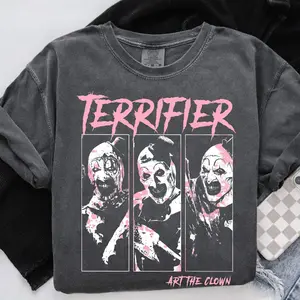 Comfort Colors, Horror Movie Villains Shirt, Scary Art The Clown Ghostface Mask Jason Michael Myers Tee, Halloween Graphic T-Shirt Unisex