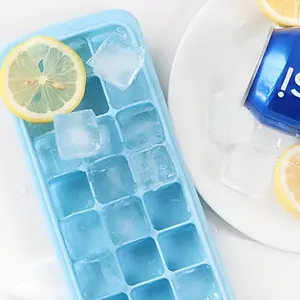 Silicone Ice Tray with Lid, 24 Compartment Ice Tray Ice Maker, Silicone Ice Box, Household Quick Frozen Homemade Ice Tray Mold, Kitchen Gadget, Dessert Mold, Easyrelease Design, Handsfree Operation, Sturdy Compartments, Ice Molds, Ice Cube