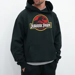 Jurassic Park Hoodie, Adventure Movie Hoodie, 100% Cotton, Loose Fit