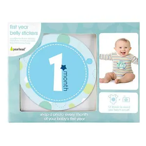 Pearhead Blue Baby Milestone Stickers
