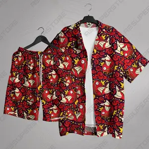 Magikarp Hawaiian Shirt Hawaiian Short Tropical Button Up Summer Beach Funny Unisex Vacation Outfit Gift