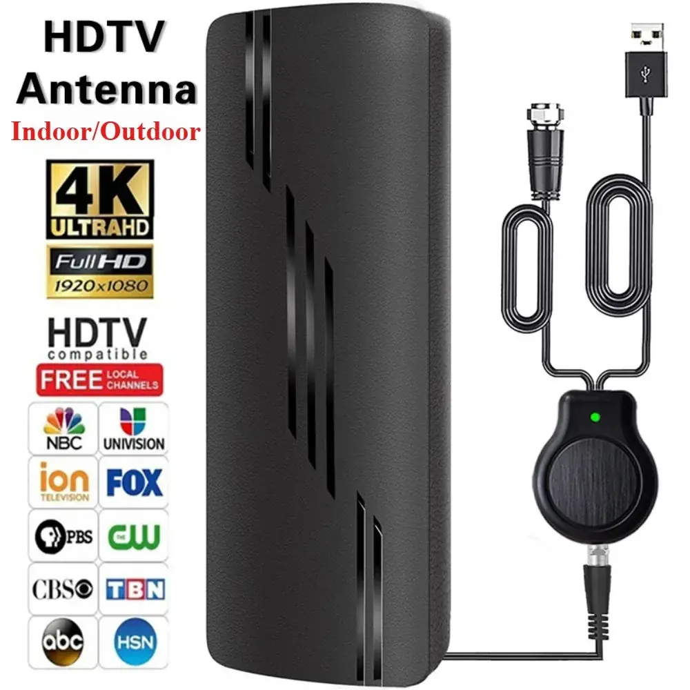 Antenna for All Smart TV,1800+ Miles Range Strongest for Local Channels with Amplifier Signal Booster,4K 1080P ATSC,DVB-T, DMB-T