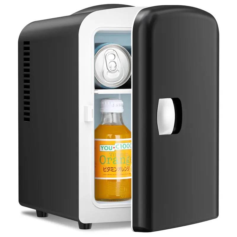 Antarctic Star Compact Refrigerator, Portable Mini Fridge, 4L Capacity/6 Cans,12oz, Portable Small Refrigerator for Cosmetics, Skin Care and Food , Ideal for Bedroom, Car, Office & Dorm,100% Freon-Free & Eco Friendly