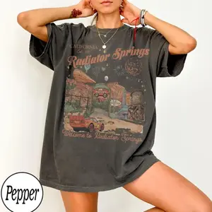 Vintage Radiator Springs Comfort Colors Shirt, Lightning McQ Tee, Cars Family trip Shirts, Vacation Shirt