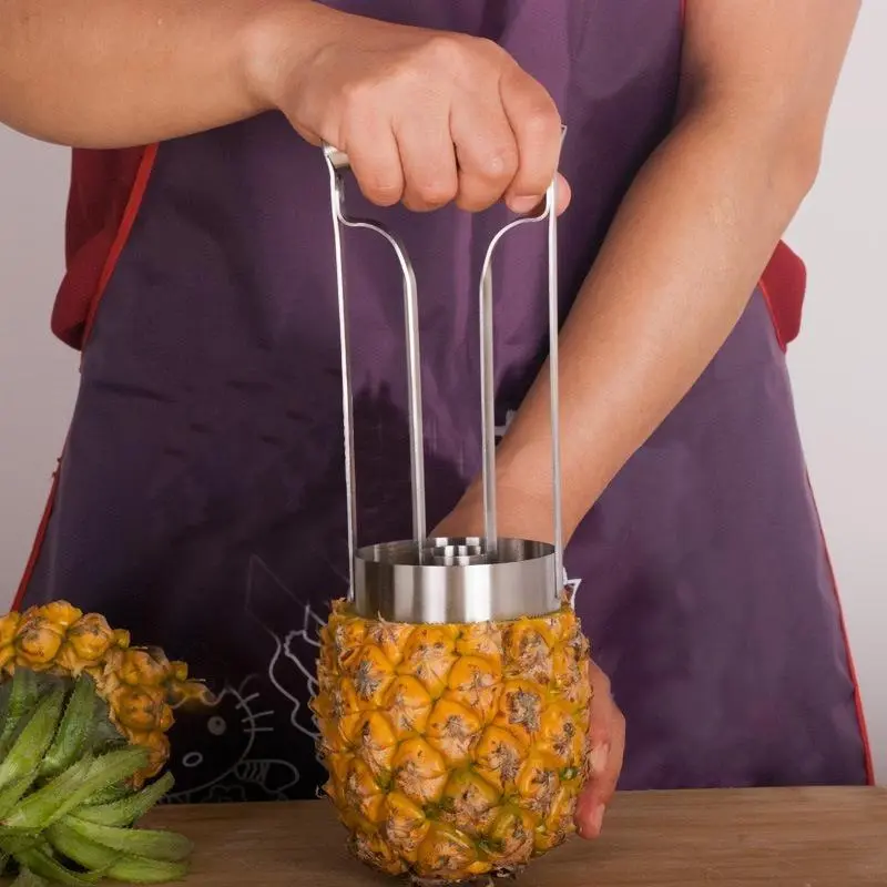1pc Pineapple Peeler Cutter Ananas Meat Extractor Corer Remover Machine Stainless Steel Home Kitchen Knife Slicer Fruit Tools Fruit Peeler Utensils