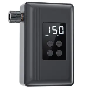 Portable Air Compressor, Rechargeable Pump with Digital Pressure Gauge, Electric Bike Tyre Pump for Motorcycle Car Ball Cart Bicycle, Vehicle Tire Inflator