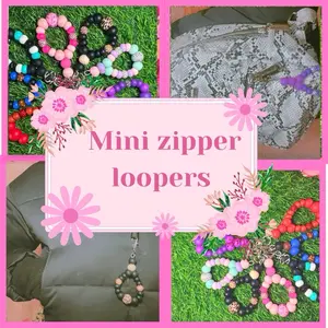 Zipper loopers Mini keychains in a verity of colors made with wire
