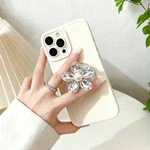 Transparent Flower Cell Phone Stand, Extensible Back Design, Durable Cat Pattern Adjustable Smartphone Holder, No Battery Required, Ideal for Mobile Phones