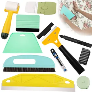 Peel and Stick Wallpaper Tools,Wallpaper Smoothing Tool Kit with Smoother,Edge Guider,Paste Brush for Backsplash Tile,Contact Paper
