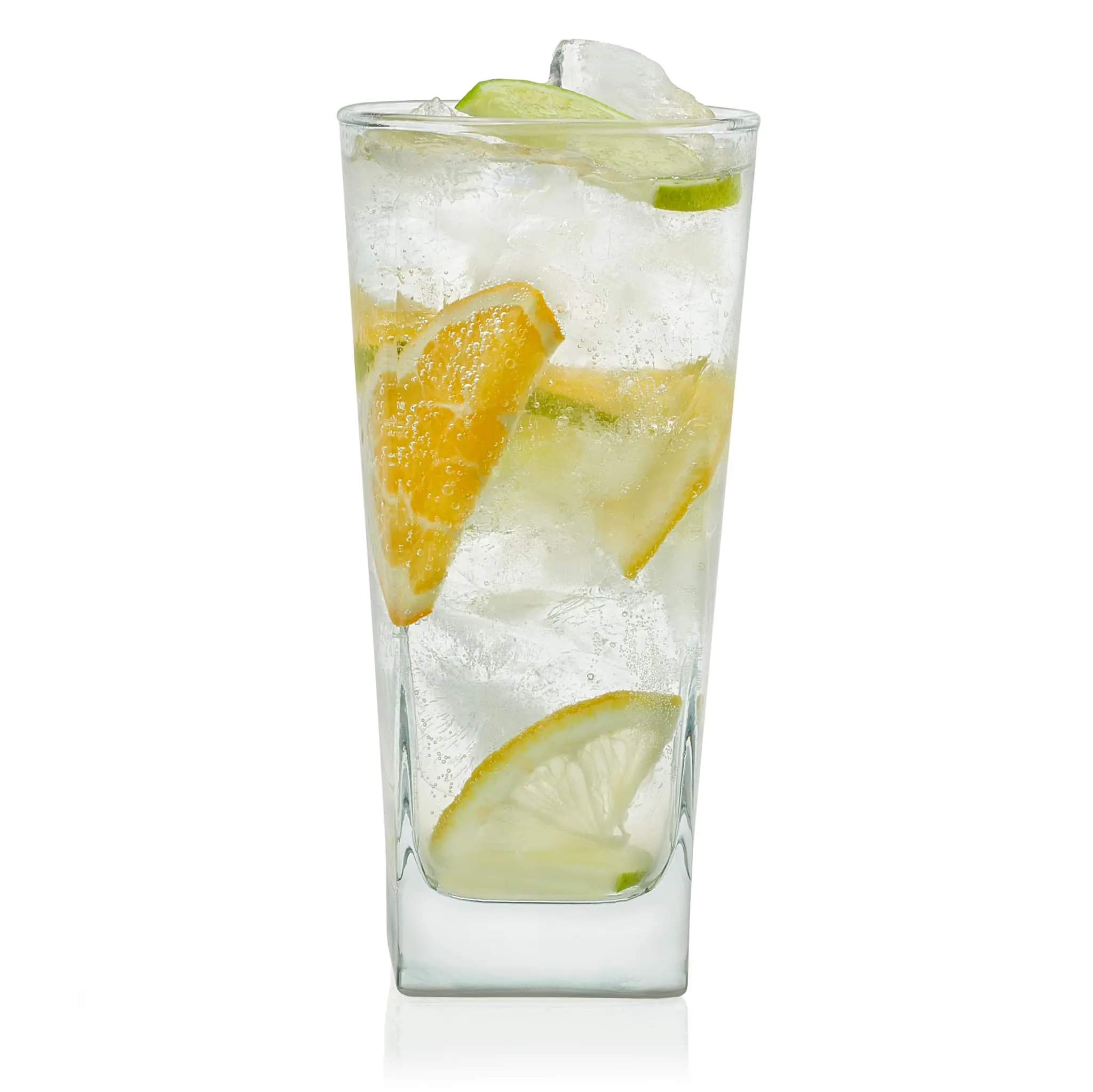 14.3 oz Drinking Glasses Set of 8, Tumblers with Thick Square Base