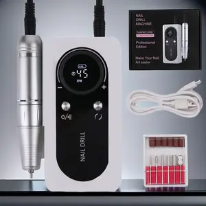 Electric Nail Drill Kit, 1 Set Professional Nail Polisher Set, Professional Manicure & Pedicure Tools, Nail Art Supplies,  Cuticle Pusher, Nail Drill Machine
