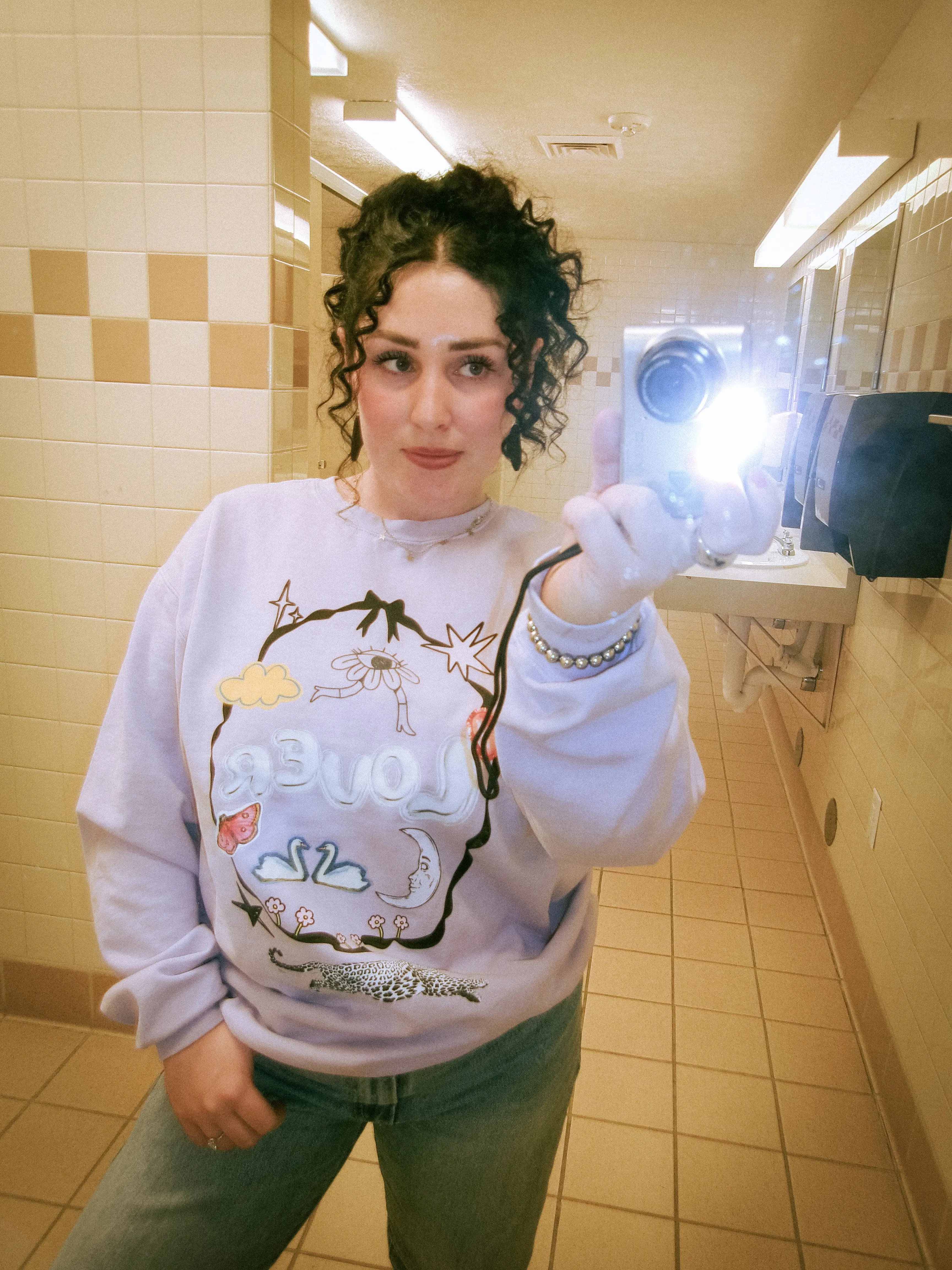 LOVER collage sweater,Loveworldllc.com,doodle sweater, graphic sweater,oversized sweater