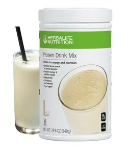 Herbalife Protein Drink Mix Vanilla Flavor 840g Nutrient Dense Healthy Snack with Soy Protein Isolate & Calcium Caseinate