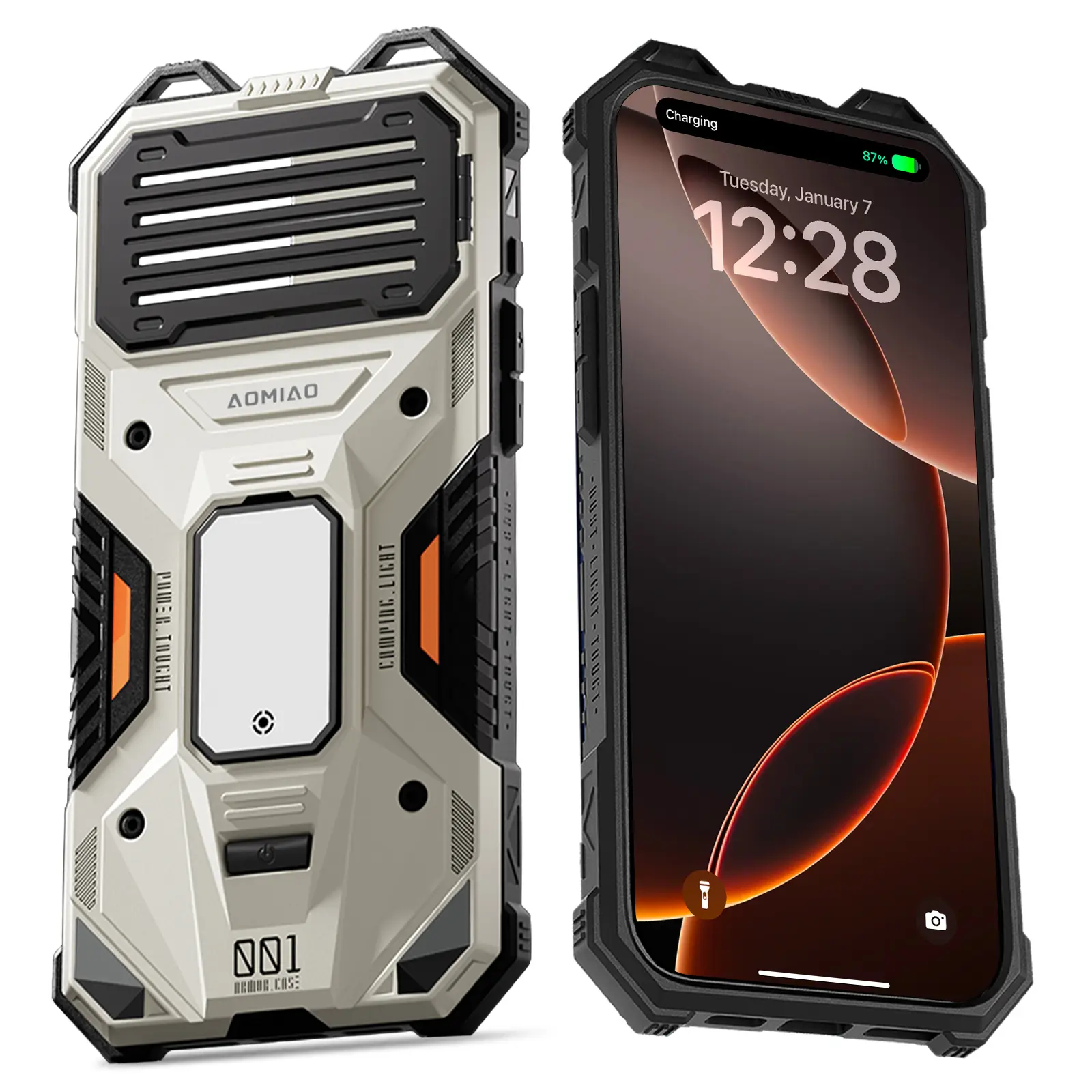 5000mAh Portable Protective Charging Cover for iPhone 16 Pro Max - Cellphone Power Bank Accessory, Protection Device, Ideal Father's Day Gift for Electronics Enthusiasts