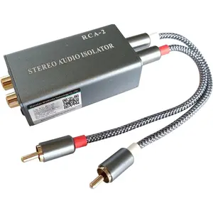 Noise Isolator RCA Audio Hum Eliminator (No Affects Bass) Noise Filter  Shell Ground Loop Noise Isolator for HiFi Stereo  Theater  Audio Player Plug&Play (-Gray)
