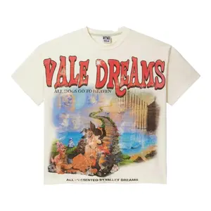 VALE HEAVEN TEE - CREAM, Unisex Fit Graphic Tee with Bold Urban Artwork for Daily Wear & Layering