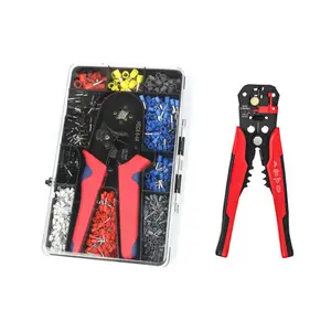 1200pcs Cold Compression Terminal Connector Set, Strip Wire Tool with Tube Connectors, Complete Crimping Kit for DIY Projects