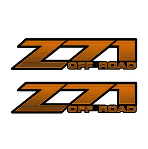 Z71 Offroad Truck Decals Bedside Stickers / Orange
