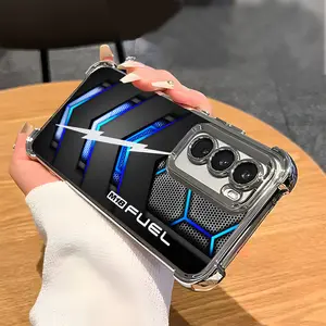 M18 E-sports style pattern Suitable for Aesthetic Electroplated TPU Casing For SAMSUNG GALAXY S22 S23 S24 S25 EDGE FE PLUS ULTRA Four Corners Anti-Fall Transparent Casual style Soft Silicone Phone Cases Cover L1391