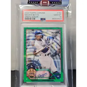 2023 Topps Chrome 150 Mookie Betts Green Sonar /99 PSA GEM Mint 10 (low pop: 6)
