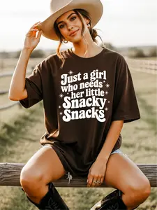 Just A Girl Who Needs Her Little Snacky Snack ~ Unisex Short Sleeve T-Shirt Printed in the USA