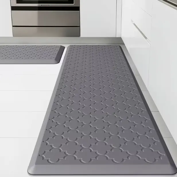 2Pcs Thick Foam Anti-Fatigue Kitchen Mats, Non-Slip Cushioned Standing Mats with 2 Sizes for Kitchen Sink & Laundry Room, Two Sizes