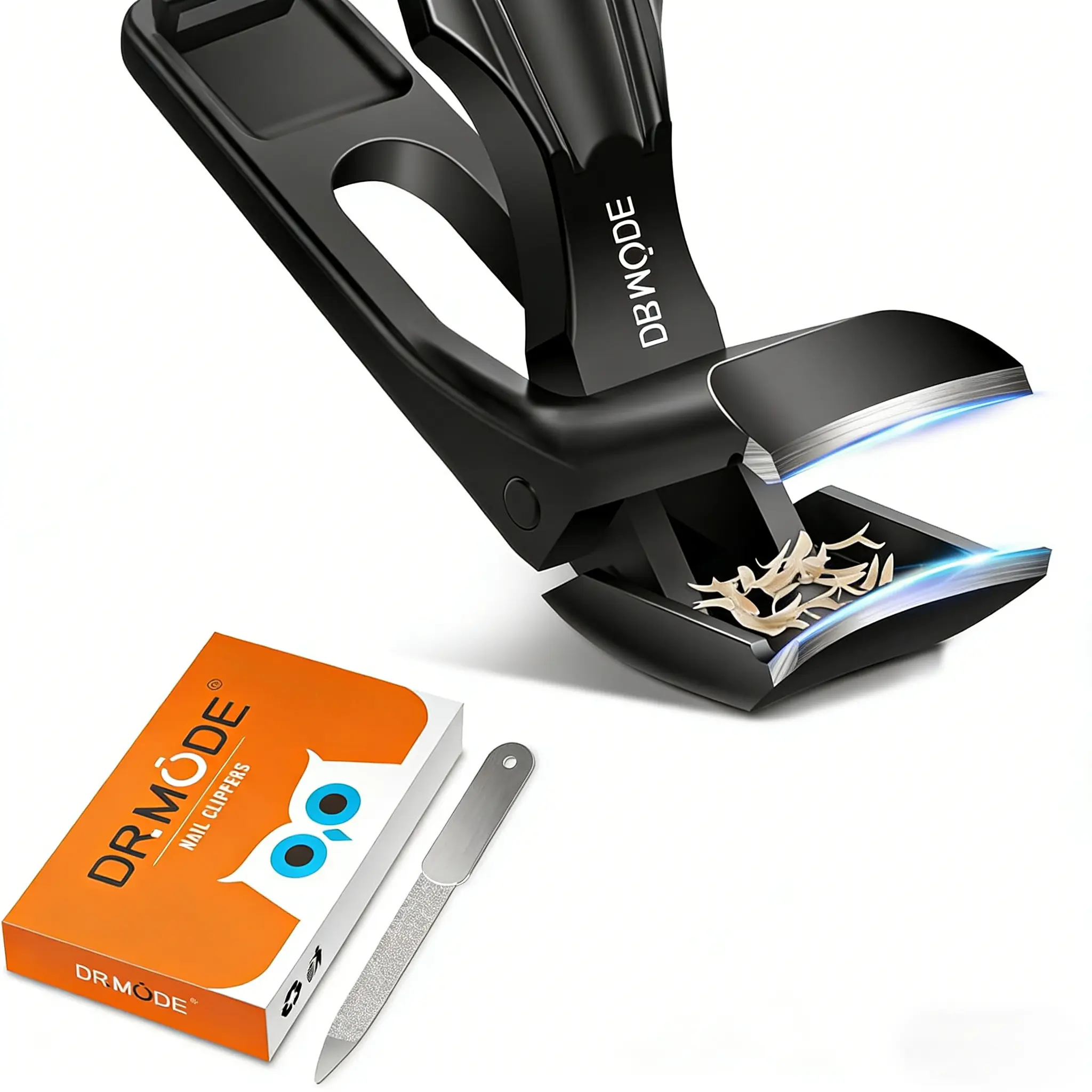 Extra-Long Curved Nail Clippers – Sharp, Easy-Grip Nail Cutter for Pain-Free Trimming with Ballerina Leg File