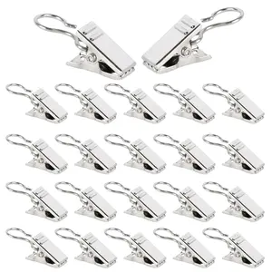 150 Pack Curtain Clips with Hooks – Heavy Duty Stainless Steel Small Clips, Rustproof for Shower Curtain, String Lights, Photos – No Drill for Bedroom Bathroom Decor