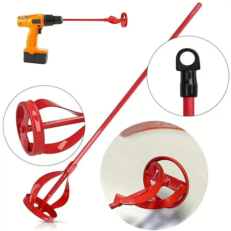 Heavy Duty Versatile Paint Mixer Drill Attachment Stirrer Paddle for Resin Concrete Grout DIY