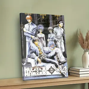 2D canvas art, 2D canvas art, 2D canvas art 1 piece framed 2D canvas artwork, featuring anime characters from Hunter Family, perfect for aesthetic decoration.It is an ideal gift for offices, cafes, homes, living rooms, bedrooms, classrooms, and kitchens