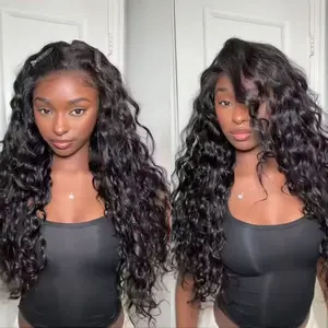 [3 In 1 Half Wig] Bling Hair Deep Curly Half Wig Human Hair Deep Wave Glueless Wigs Ready to Wear 3 IN 1 Half Wig With Drawstring 180 Density Curly Half Wig