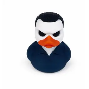 TheDuckDude Mini Size Slasher Duck Horror Mascot, 3D Printed Collectible Figurine, Spooky Look Halloween Ornament & Gift