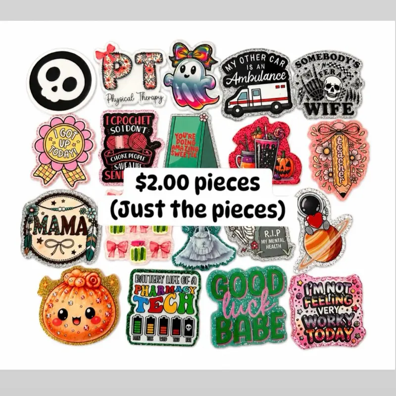 $2 Piece (just the piece)-PICK ON LIVE! Pick your choice of acrylics, focals, 3D focals or any single pieces offered during our live.