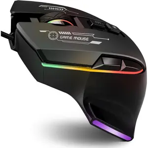 L-HUP012  Gaming Mouse, Wired Gaming Mouse with RGB Backlit, 7200DPI Adjustable, PC Gaming Mice with 7 rogrammable Macro Buttonsg, Ergonomic Mouse Gamer for PC, Desktop, Mac,Laptop, Chromebook.