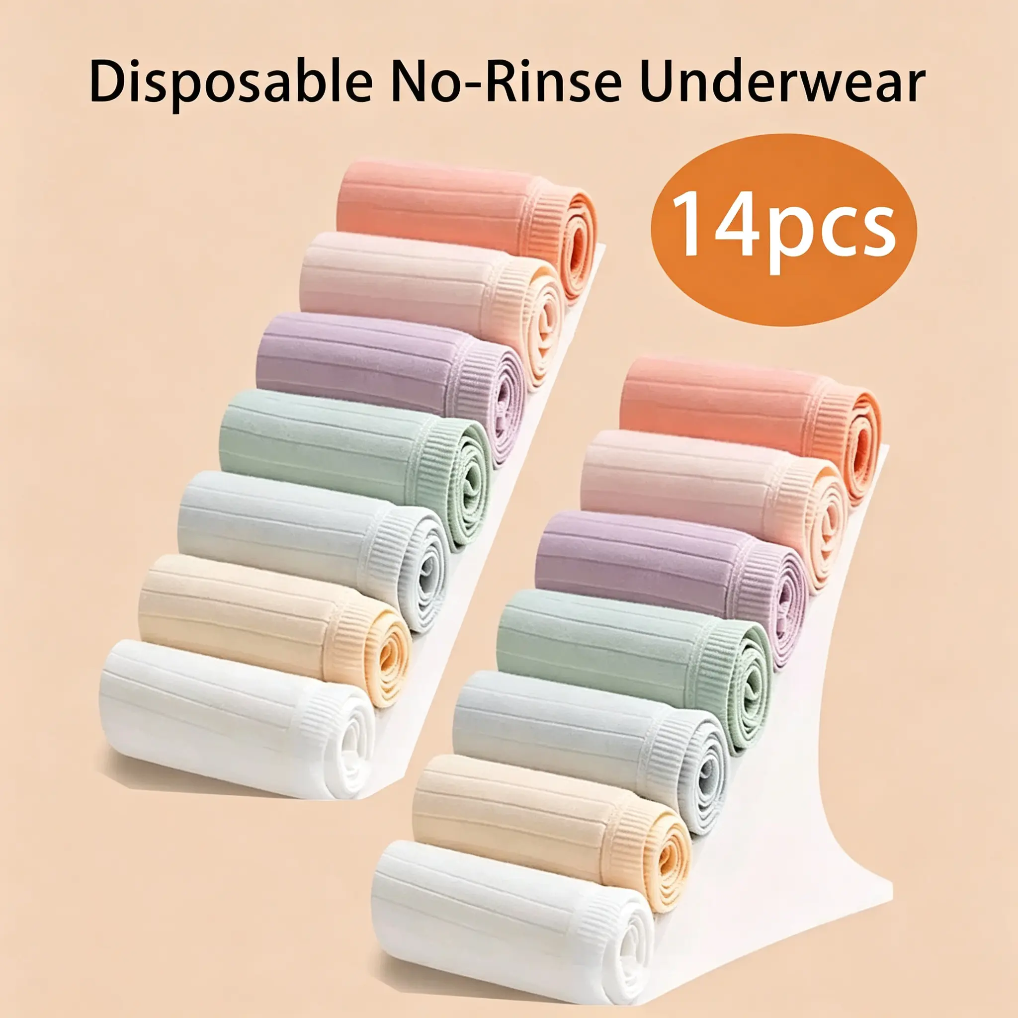 14-Pack Women’s Disposable Underwear, Individually Wrapped Soft Breathable Briefs, Stretch Disposable Panties for Travel, Maternity/Postpartum, Menstrual Use, Hotel Trips
