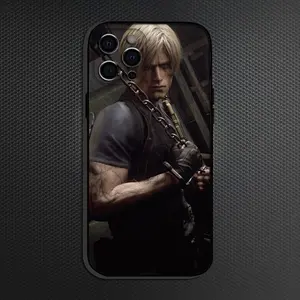Leon kennedy residents evils  Phone Case For iPhone 17 16 15 14 13 12 11 Pro Max Plus Soft Silicone Black Cover