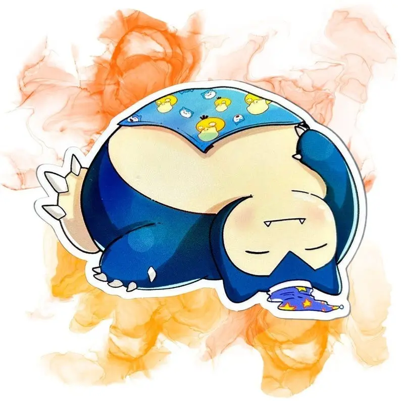 Sleepy Snorlax Sticker | Vinyl waterproof sticker | Gift for Game lovers