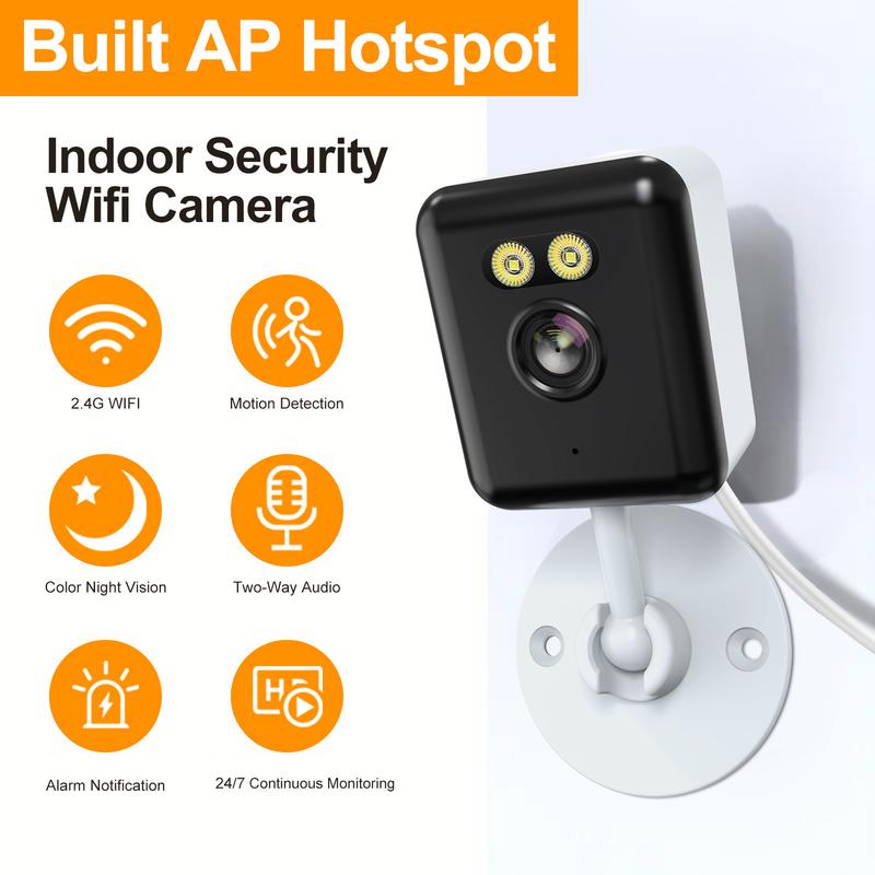 2-Pack 1080P Indoor Security Camera | Baby/Pet Monitor with Auto Tracking, Color Night Vision, 2-Way Audio & US Local Cloud