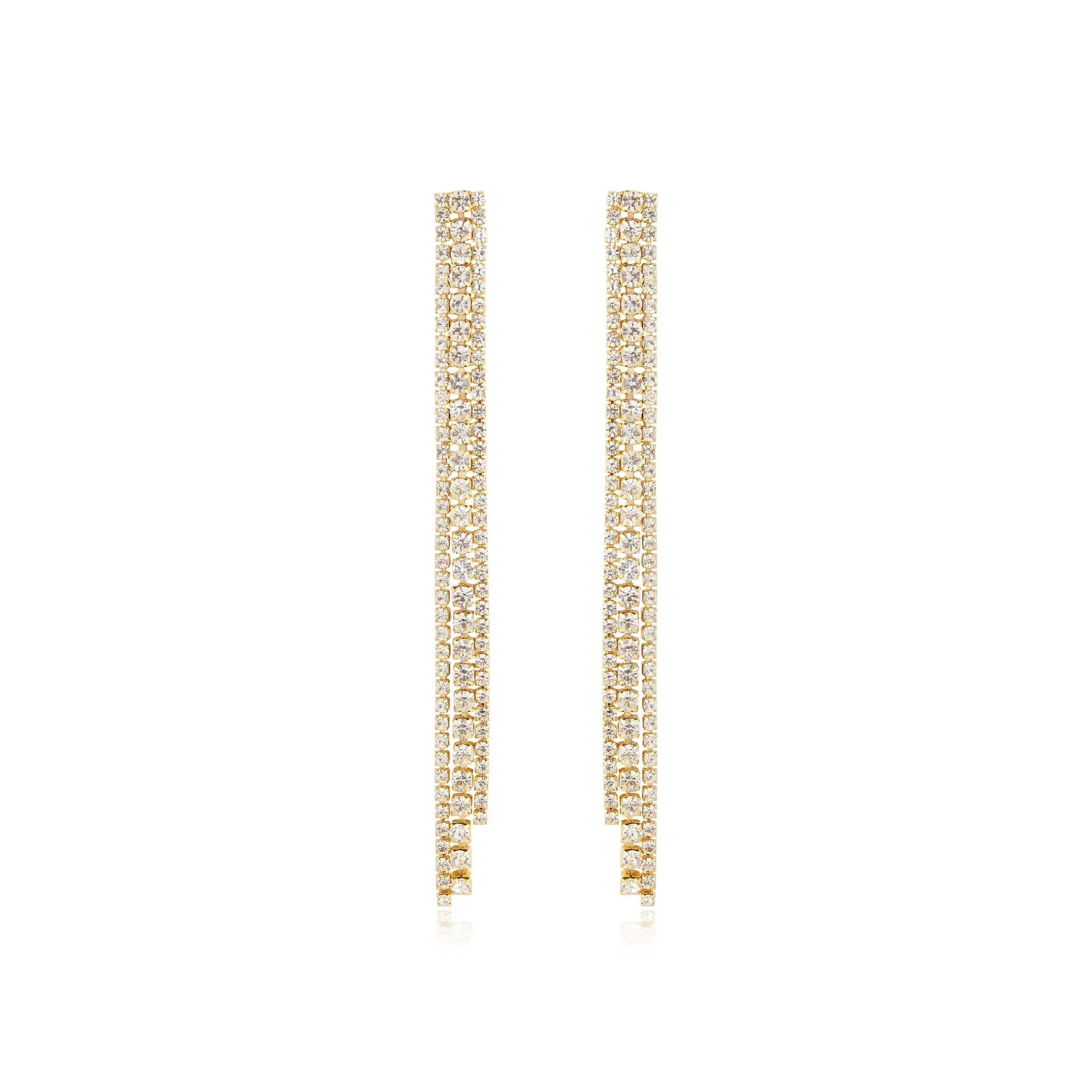 Ettika Your Moment Crystal Dangle Earrings with Elegant Design and Clear Accents