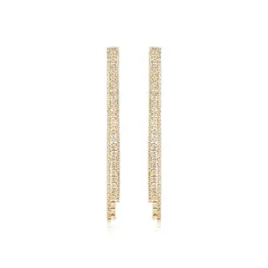 Ettika Your Moment Crystal Dangle Earrings with Elegant Design and Clear Accents