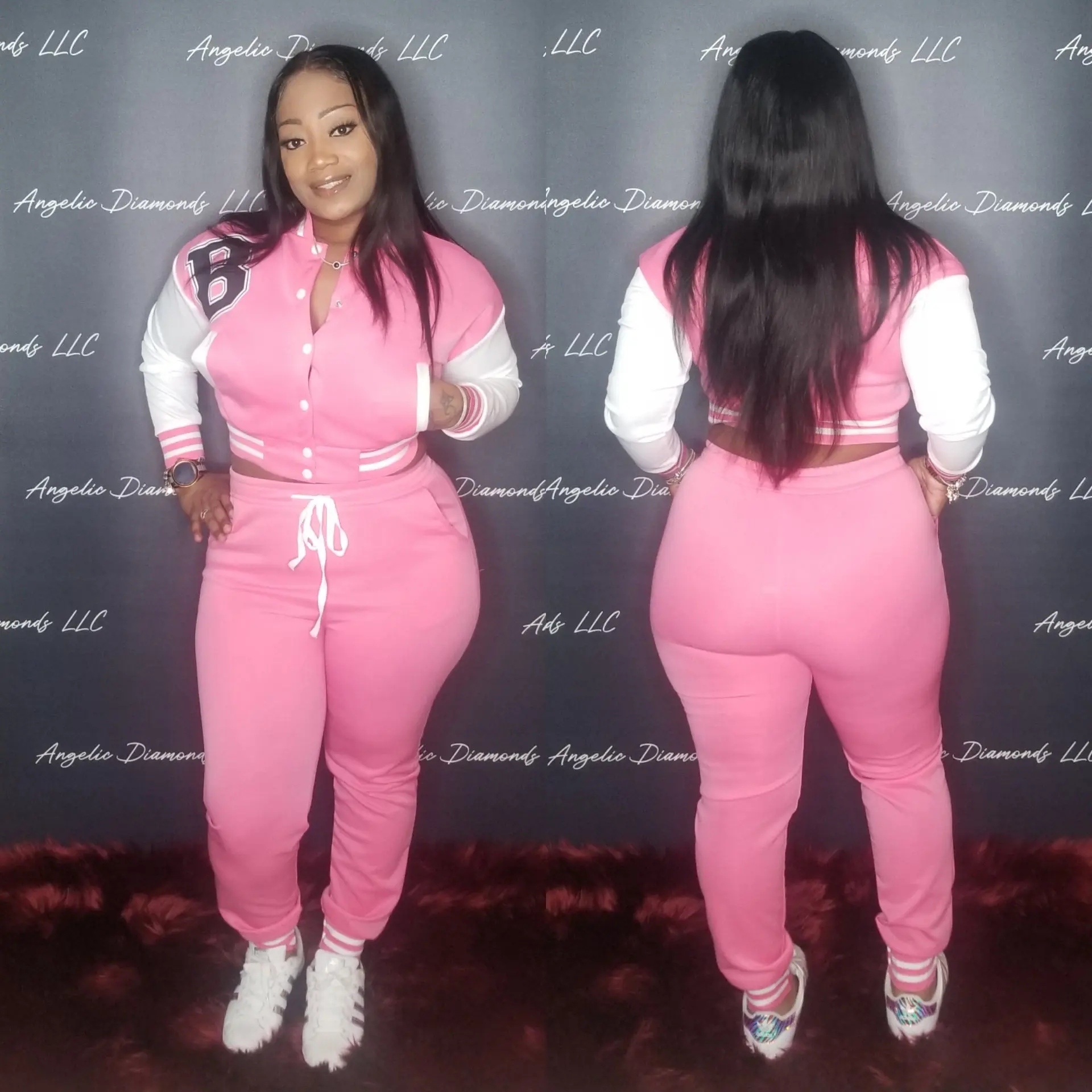 Pink jogger set