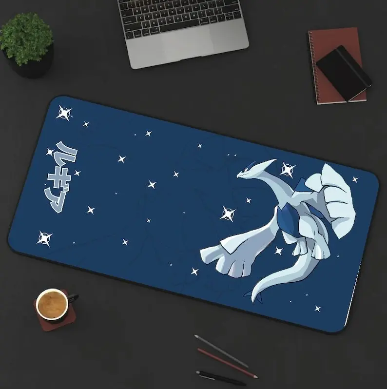 Lugia Pattern Desk Mat! Perfect for a Gift, Present, Holiday, Birthday! Japanese Anime