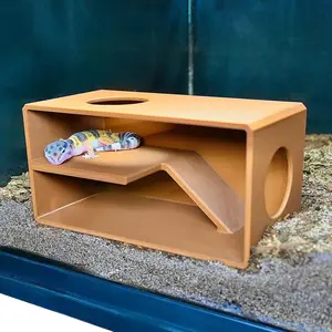 Reptile Amphibian Cave Against Glass Viewing Hide