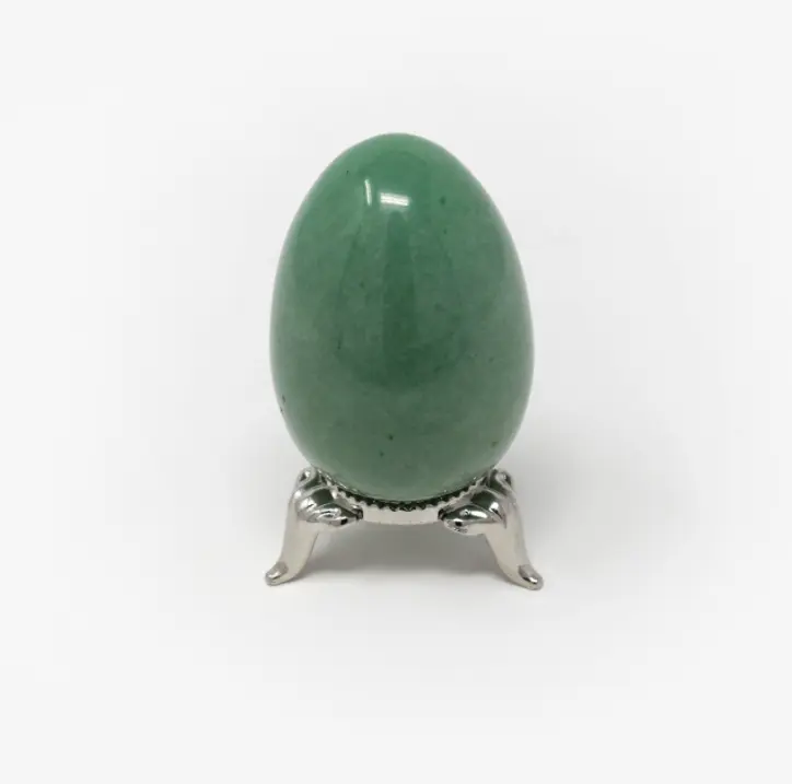 Green Adventurine Yoni Egg for Inner Harmony & Emotional Balance Natural Gemstone Healing Tool for Womb Health & Positive Outlook