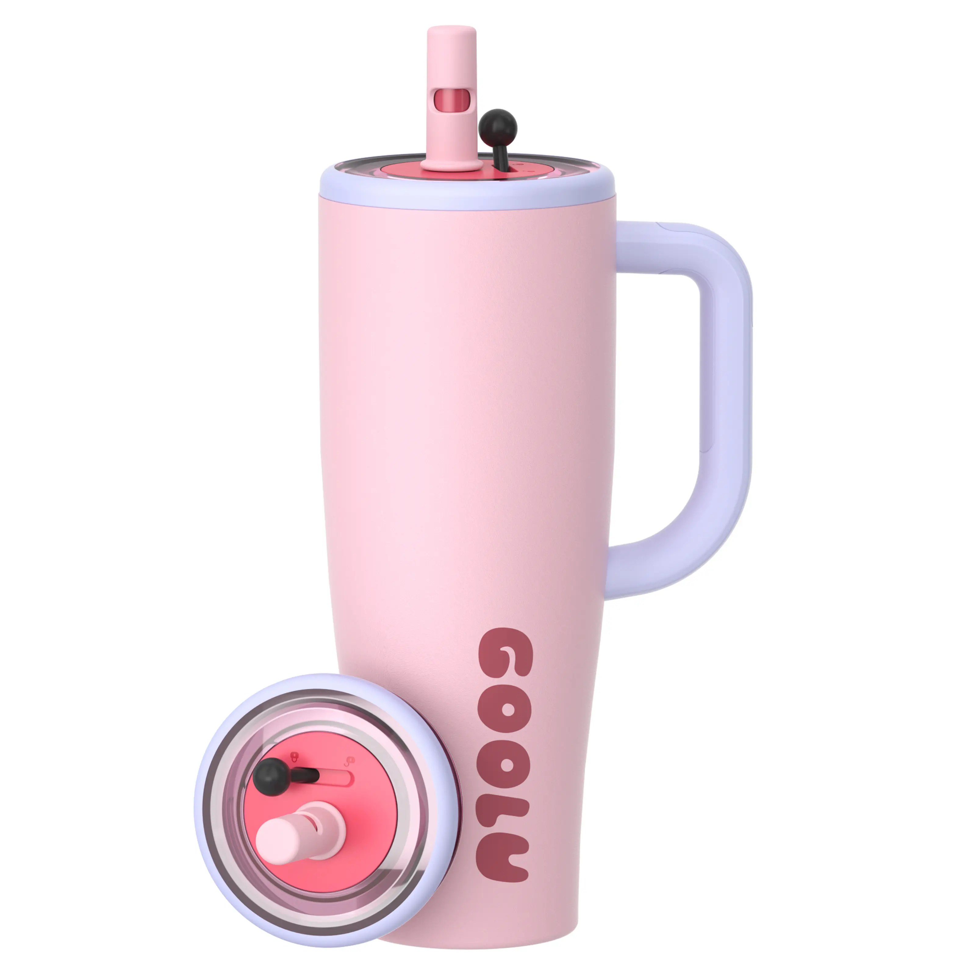 New dopamine ice cream cup, summer large capacity insulated cup, giant super powered car portable straw cup
