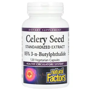 Natural Factors Celery Seed, Standardized Extract, 120 Vegetarian Capsules